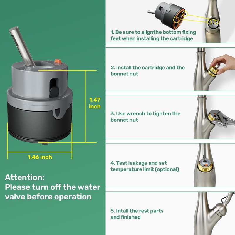 RP50587 Cartridge Replacement for Delta Single Handle Lavatory and Kitchen