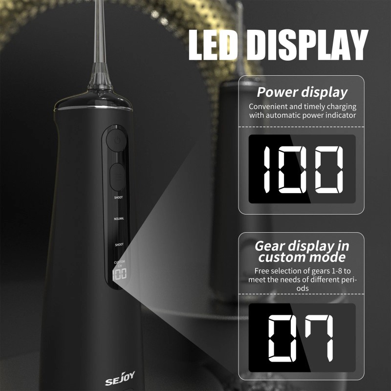 SEJOY Cordless Water Flosser Dental Oral Irrigator Pick Teeth Cleaner