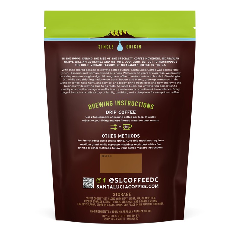 Specialty Volcanic Nicaraguan - 2014 Bold Dark Roast Coffee, Rich