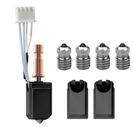 Upgraded Kobra S1 Ceramic Hotend Kit,24V 48W Rapid Heating Print Head Hot End High Thermal Conductivity with 0.2/0.4/0.6/0.8mm Bimetal Nozzle for Anycubic Kobra S1 Combo/ACE Pro