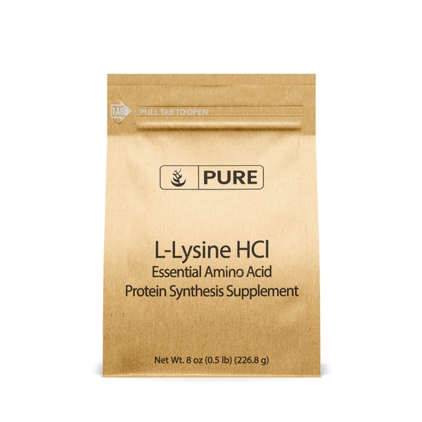 Pure Original Ingredients L-Lysine HCl (8 oz) Alpha Amino Acid, Non-GMO, Gluten-Free