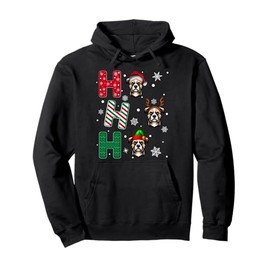 Ho Ho Ho Russell Terrier Dog Lover Christmas Santa Elf Xmas Pullover Hoodie