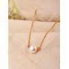 Shoshaa Brass White Beads Chain For Womens