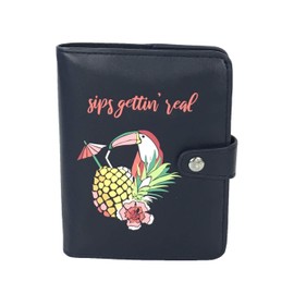 Vera Bradley Sips Gettin Real Passport Cover RFID Travel Wallet, Pineapple Toucan Party