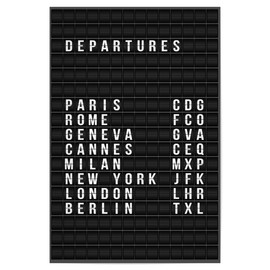 artboxONE Poster 30 x 20 cm Typography Travel Departure - Picture Departure Airport