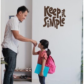 Keep It Simple Inspirational Quotes School Wall Decals - Quote Decals for Wall - Die-Cut Vinyl Wall Art for Positivity - Decals for Classroom