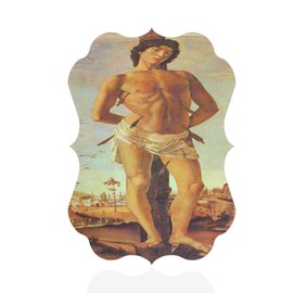 Fastasticdeals Vertical Home Decor Wall Sign St Sebastian Man Art Picture Frame Benelux Shape 5x7Inches