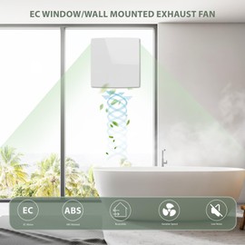 KCVENTSAIR 6inch Ventilation Fan Exhaust Fan With Reversible Remote Control For Bathroom Room Kitchen Wall Mount Home