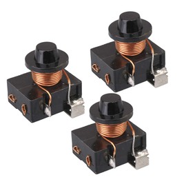 Walmine Black Refrigerator Coil Compressor Relay Starter for 1/2 HP 375W Refrigerator Pack of 3