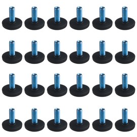 TOVOT 24pcs M6 Adjustable Funirutre Feet Screwable Furniture Feet