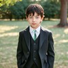 Vxcbad Plain Tie Children's Boys Tie for Weddings, Graduations and