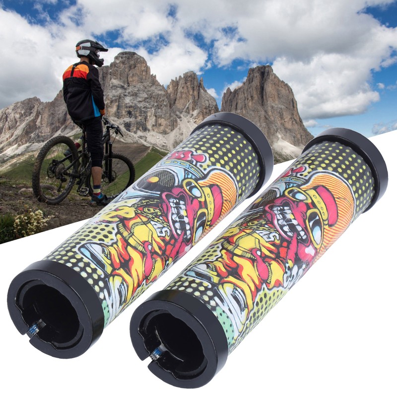 Handlebar Grips Fashionable Pattern Comfortable Cycling Equipment for Mountain BikesF