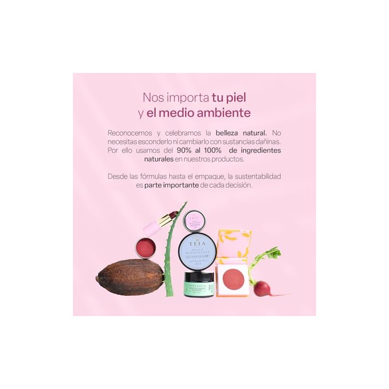 TEIA COSMETICOS Labial cremoso en barra humectante de ingredientes naturales