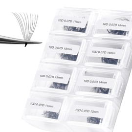 600 Premade Volume Fans FADLASH Wispy Lash Extensions Natural Look Handmade Individual Lashes Loose Fan Volume Eyelashes Thickness 0.07 D Curl Eyelash Extension Premade Fans Mix Length(10D-0.07D-11-18mm)