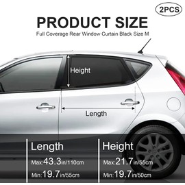 okavango Yan cam güneşlik (2 Paket Siyah)