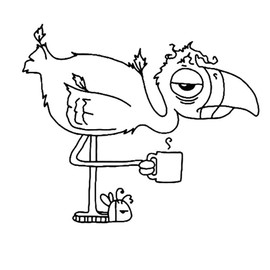 Flamingo Dies and Stamp Sets for Card Making Animal with Coffee and Caffeine Phrase Words Clear Rubber Stamp for Paper Crafting Scrapbooking Arts Crafts Embossing Stencils