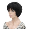 Lydell 8-10" Short Layered Shaggy Heat Resistant Synthetic Wigs Darkest