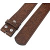 BC Belts Leather Belt Strap with Embossed Western Scrollwork 1.5"
