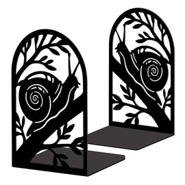 Peacoblue 4.7"x3.5"x7.1" Metal Bookends, Heavy Duty Book Ends for Shelves
