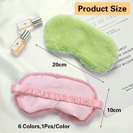 6 Stück Schlafmaske, Flausch-Schlafmaske, Reiseschlafmaske, Gummiband-Schlafmaske, Schlafzubehör