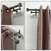Double Curtain Rods with Square Heavy Duty Aluminum Alloy Finials
