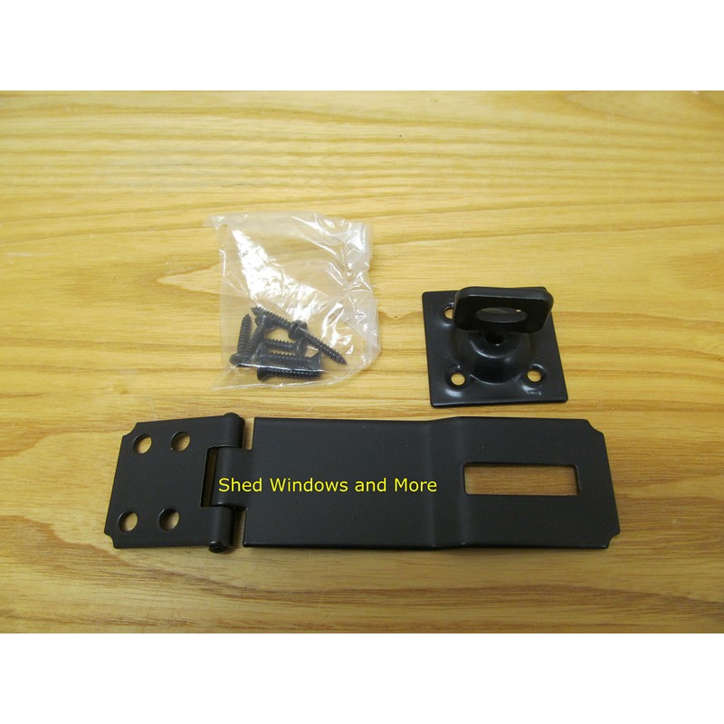 Shed Swivel HASP 4.5", Door HASP Black