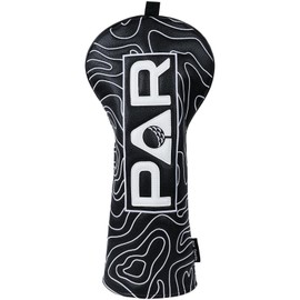 Golf Club Head covers for Driver 460CC DR #1 Elastic Closure Black PU Leather White PAR Pattern