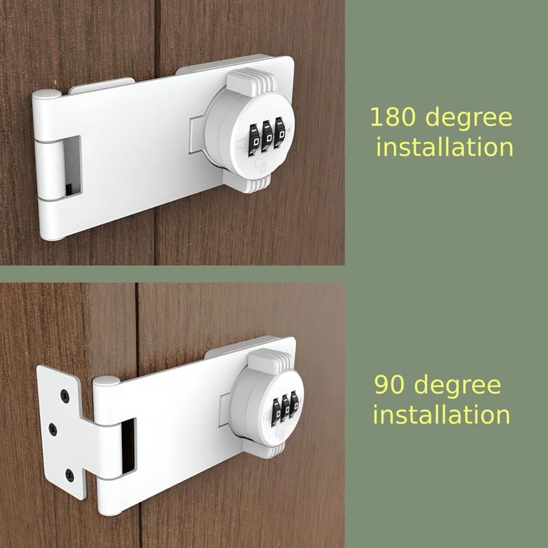 Keyless Combination Lock - 3-Digit Combination Lock for Doors -