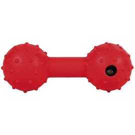 Trixie Natural Rubber Dumbbell with Bell for Dog, 12 cm