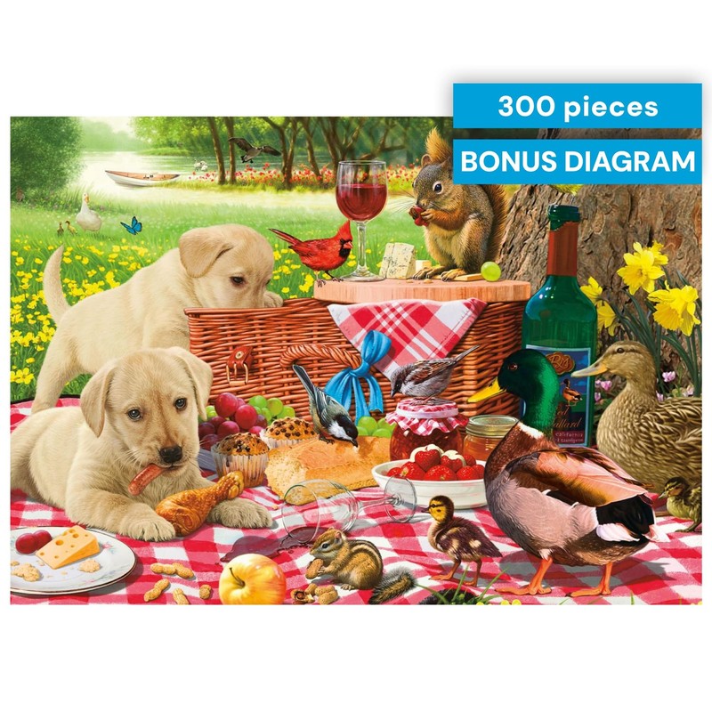 Buffalo Games - Picnic Raiders - 300 Piece Puzzle for