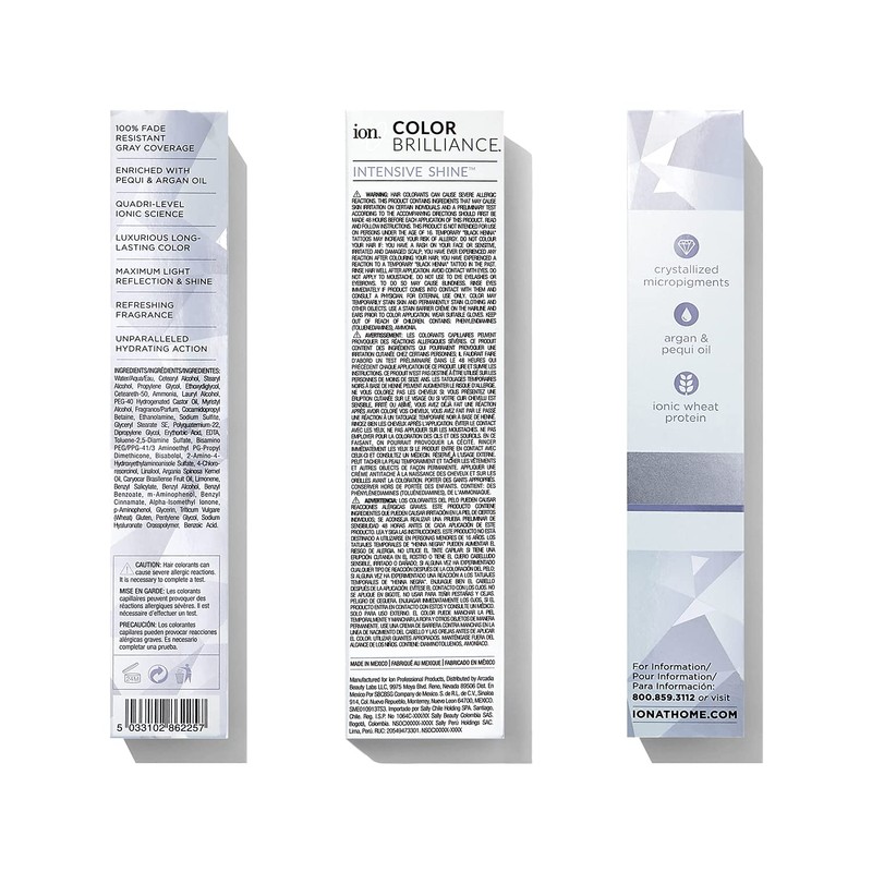 ion Permanent Creme Hair Color 7SPHM Silver Pearl, Vegan, Cruelty