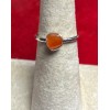 Natural Creations sterling silver stackable ring Size 8 Carnelian Raw