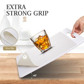 Beautysaid Shelf and Drawer Liner for Ktichen Cabinet, Non Adhesive Non Slip Shelf Paper Waterproof Washable Thickened for Dresser Pantry Shelve Bathroom Protector Liner(White,18 in x 20 FT)