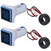 Aitiao 2PCS 60-500V 0-100A AC Digital Ammeter Voltmeter, 22mm Square
