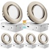 KnLnny Ware Brushed Nickel Recessed Lighting 4 Inch 6 Pack,