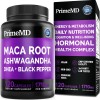PrimeMD 6-in-1 Organic Maca Root Ashwagandha Capsules 1710mg, DHEA, 120