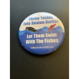 2025 Anti Trump Musk Political Pinback Button