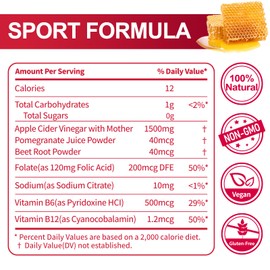 KGGCDD (2 Pack) Keto ACV Gummies1500MG Keto Gummies Apple Cider Vinegar Formulated with Pomegranate Beet Juice Powder B12 Vegan Non GMO 120 Gummys