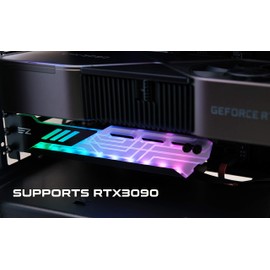 EZDIY-FAB 5V ARGB Graphics Card GPU Support Video Card Holder Bracket,RGB GPU Bracket-5V RGB Motherbaord Sync