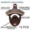 Jumiok 12 PCS Bottle Cap Opener Wall Mounted Bulk Stainless