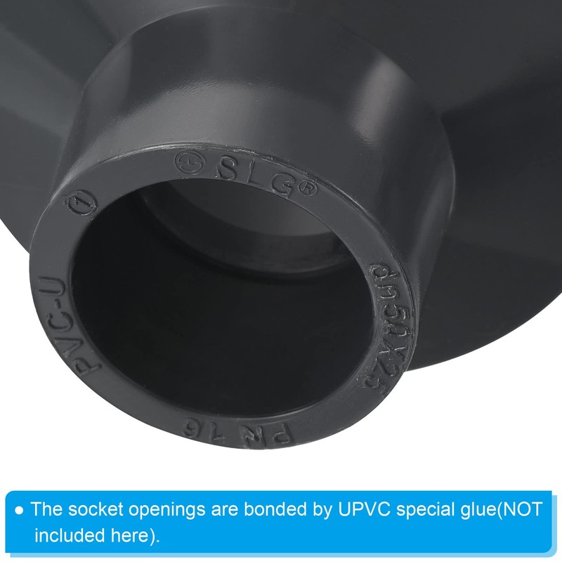 PATIKIL PVC Reducer Pipe Fitting 2x1 Inch Socket, Straight Coupling