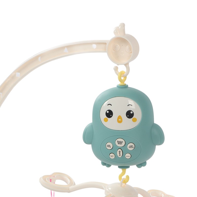 Baby Crib Mobile with Music Lights 360 Degree Rotation Timing