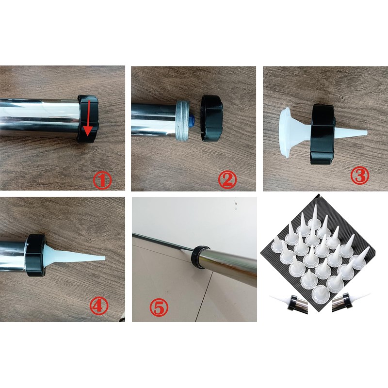 caulking extension nozzle Caulking Nozzle for Sausage Caulking Gun Long