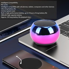 BT 5.3 Lautsprecher, Tragbar, Kabellos, Tragbarer Lautsprecher, Aluminiumlegierung, Stereo-Sound, 360°-Bassmembran (Mehrfarbig)