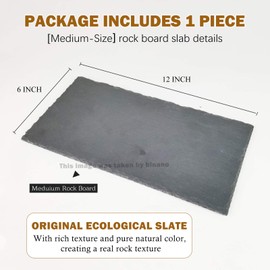 BINANO Tortoise Habitat basking Rock Feeding Dish Bowl Bearded Dragon/Lizard Original Rock Slab,Easy to Grind The Nails,with Non-Slip mats,Natural Food Bowl,Moisturizing Effect(Medium- Size)