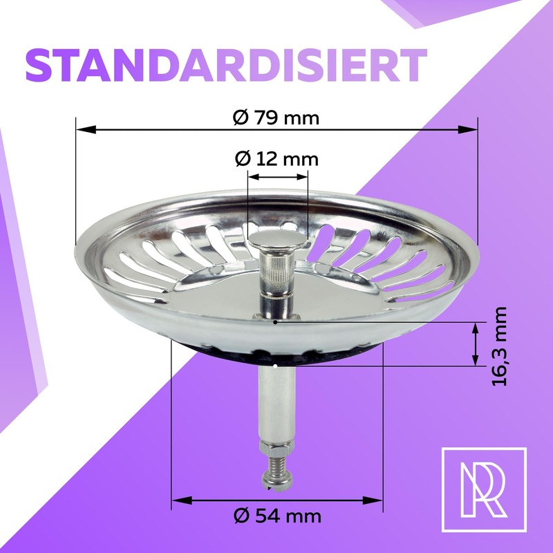 M. ROSENFELD HOME Indispensable universal strainer basket sink, 79 mm,
