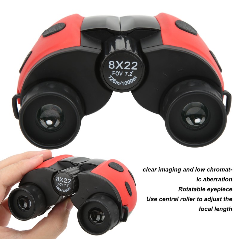 Kids Binoculars 8X Magnification Beatle Design Optical HD Glass Optical