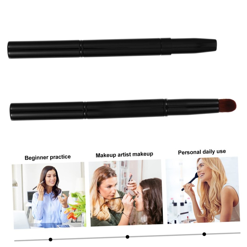 Healeved 6pcs Double-ended Eyebrow Brush Angled Brow Brush for Precise