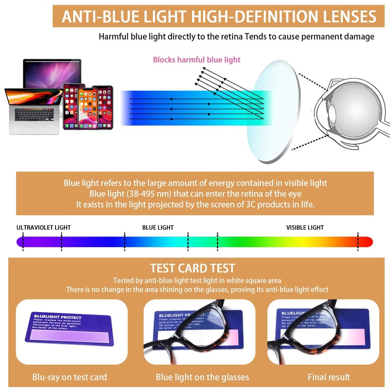 JOSCHOO Reading Glasses 6 Pack Blue Light Blocking Readers Spring