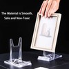 FIBOUND 12-Pack Adjustable Acrylic Display Easels - Multi-Purpose Clear Plastic